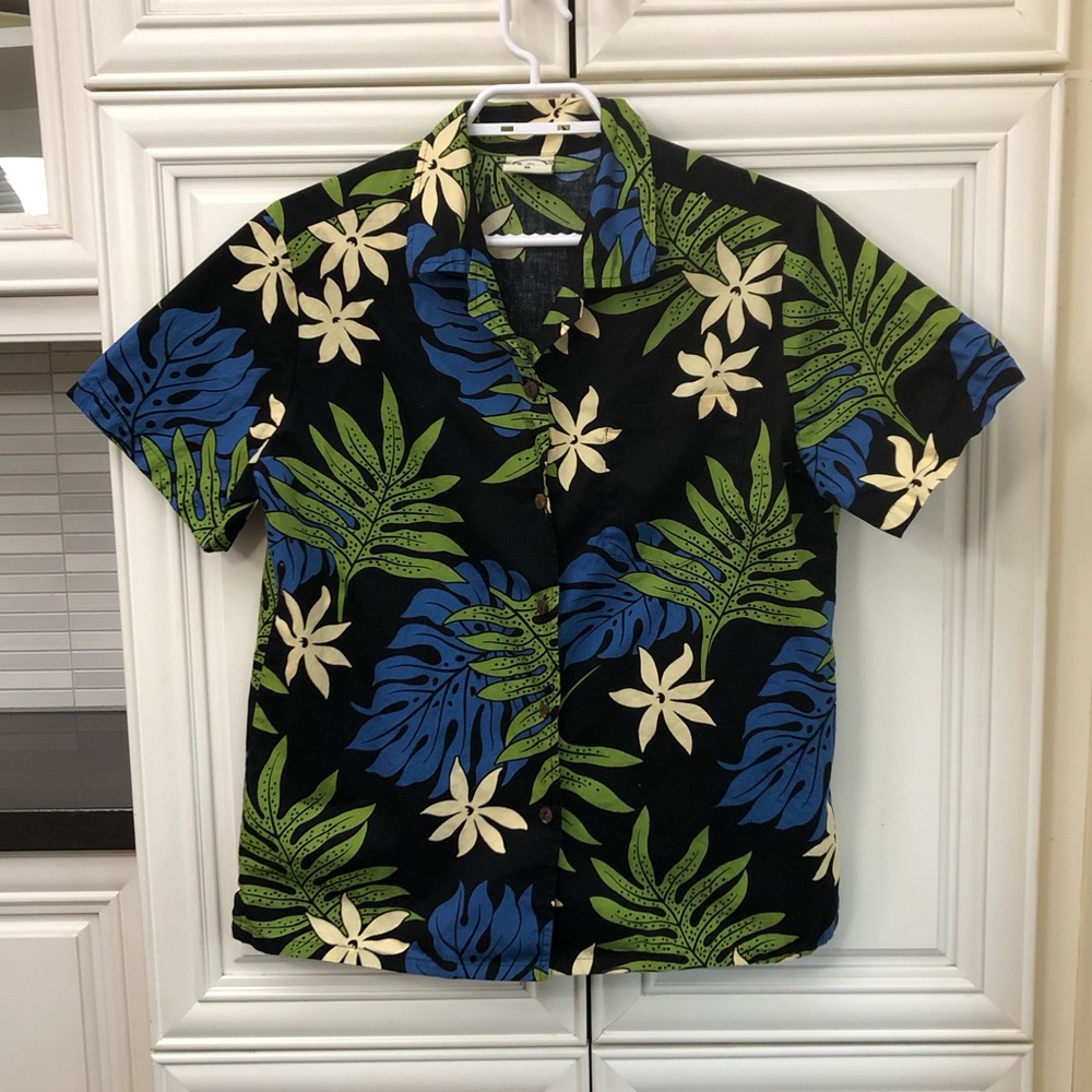 Go Barefoot men’s Hawaiian button shirt s/s